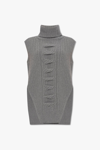 Stella Mccartney Grey Cable Knit Sleeveless Sweater