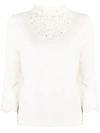 TWINSET TWINSET FLORAL-EMBROIDERED JUMPER