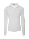 Zanone Long Sleeves Polo Shirt With Button-down Collar In White