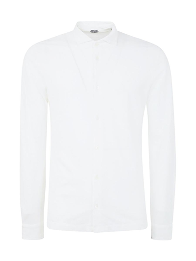 Zanone Detailed Cotton Polo In White