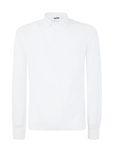 Zanone Long Sleeves Polo In White