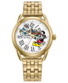 Citizen Eco-drive Women's Mickey Mouse Gold-tone Stainless Steel Bracelet Watch 36mm In Gold-tone