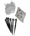 Northlight 9.8' Giant Outdoor Spider Web Halloween Decoration Set, 12-piece In White