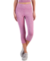 ID IDEOLOGY WOMEN'S SPACE-DYE PULL-ON CROP LEGGINGS, CREATED FOR MACY'S