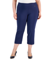 Inc International Concepts Petite Mid-rise Straight-leg Capri Pants, Created For Macy's In Indigo Sea