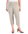 Inc International Concepts Women's Petite Tummy-control Pull-on Capri Pants, Created For Macy's In Summer Straw