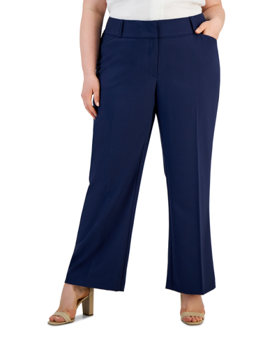 Inc International Concepts Plus And Petite Plus Size Curvy Bootcut Pants, Created For Macy's In Indigo Sea