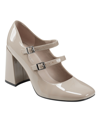 Marc Fisher Women's Charin Square Toe Block Heel Dress Pumps In Light Natural Patent