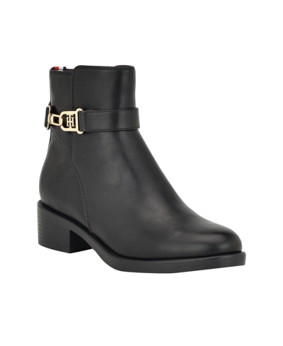 TOMMY HILFIGER WOMEN'S IANZI ORNAMENTED SIDE ZIP BOOTIES