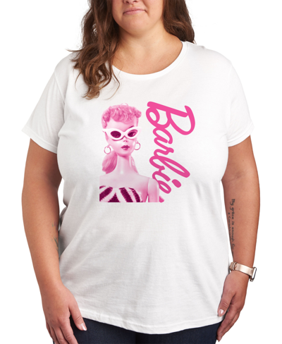 Air Waves Trendy Plus Size Graphic T-shirt In White