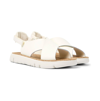 Camper Oruga Crossover Leather Sandals In White