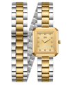 Jbw Women's Arc Double Stainless Steel Bracelet Watch, 23mm X 25mm In Two Tone