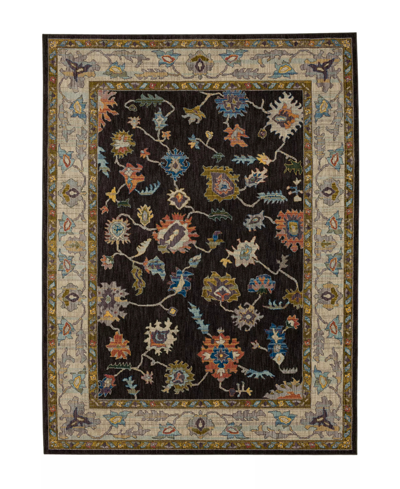 Karastan Pandora Fury 5'3" X 7'10" Area Rug In Charcoal