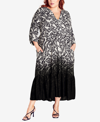 AVENUE PLUS SIZE ARTISTRY TIERED DRESS