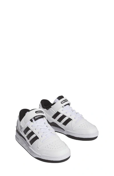 Adidas Originals Kids' Forum Low Basketball Trainer In Core Black/ftwr White/core Black