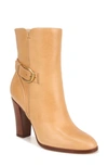 Veronica Beard Viv Leather Buckle Ankle Booties In Natural