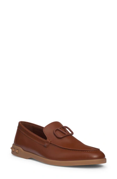 Valentino Garavani Vlogo Signature Loafer In Brown