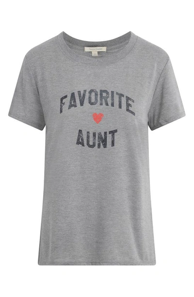 Favorite Daughter Favorite Aunt Loose Fit Graphic T-shirt In Heather Grey