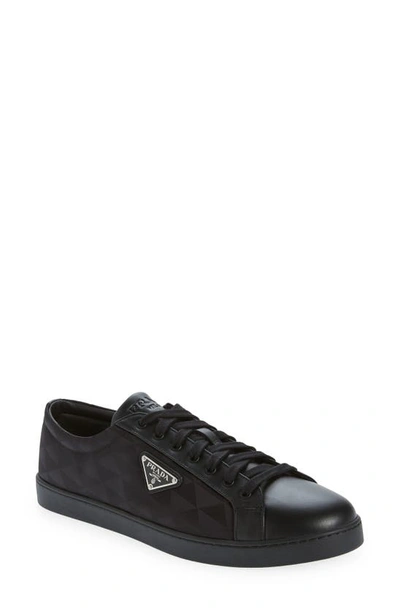 Prada Lane Triangle Logo Sneaker In Nero