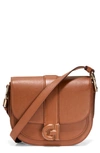 Cole Haan Mini Essential Saddle Bag In British Tan