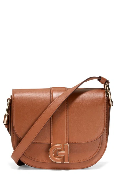 Cole Haan Mini Essential Saddle Bag In British Tan