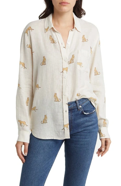 Rails Charli Leopard-print Button-front Shirt In Natural Leopard