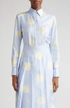 Thom Browne Polka Dot Silk Button-down Shirt In Light Blue