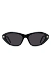 Givenchy 4g Logo Acetate Cat-eye Sunglasses In Shiny Black / Smoke