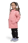 The North Face Kids' Arctic Waterproof 550-fill Power Down Parka With Faux Fur Trim In Shady Rose