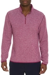 Robert Graham Cariso Heathered Quarter Zip Pullover In Berry