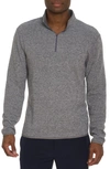 Robert Graham Cariso Heathered Quarter Zip Pullover In Grey