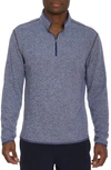 Robert Graham Cariso Heathered Quarter Zip Pullover In Navy