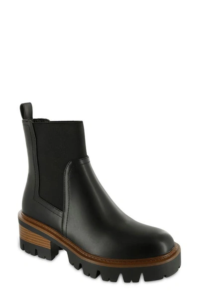 Mia Ives Lug Chelsea Boot In Black