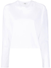 Agolde Long-sleeve Crop Top In White