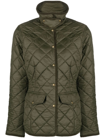 Polo Ralph Lauren High-neck Quilted Jacket In Green