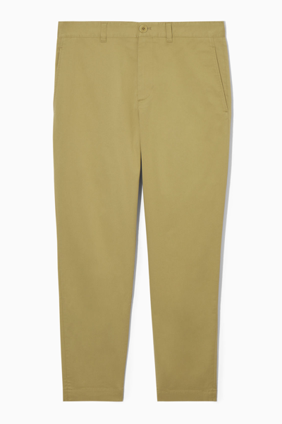 Cos Straight-leg Twill Chinos In Beige
