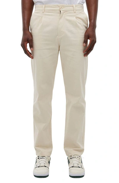 Bench Tonman Relaxed Pleated Trousers In White