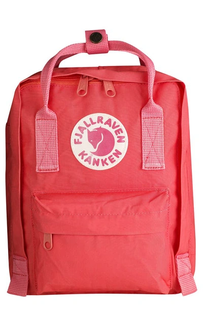 Fjall Raven Mini Kånken Water Resistant Backpack In Peach Pink