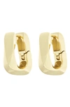 Nordstrom Rack Demi Fine Twisted Square Hoop Earrings In Gold