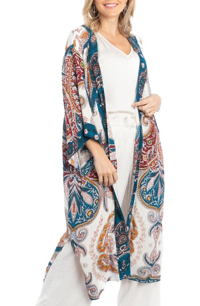 Saachi Medallion Midi Duster In Blue