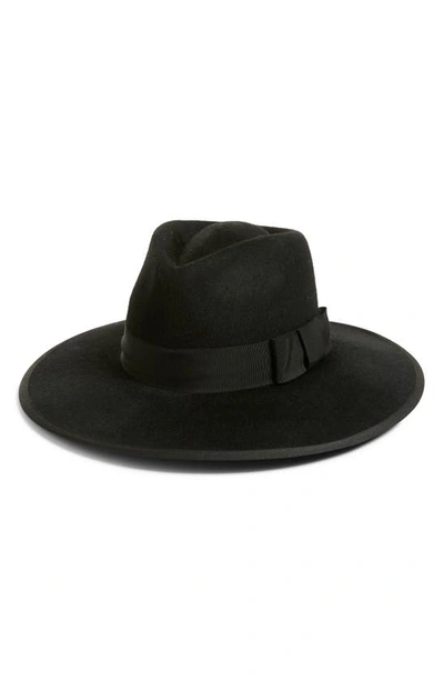 Brixton Joanna Iii Wool Felt Hat In Black/ Black