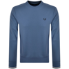 Fred Perry Crew Neck Sweatshirt Blue In Blue 2