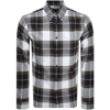 FRED PERRY FRED PERRY LONG SLEEVED TARTAN SHIRT BLUE