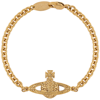 Vivienne Westwood Mini Bas Relief Orb Bracelet In Gold