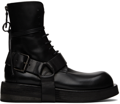 Marsèll Black Musona Boots In 666 Black