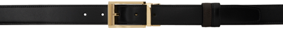 Dunhill Reversible Black & Brown Pin-buckle Belt In Black 001