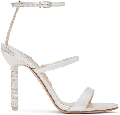 Sophia Webster Silver Rosalind Heeled Sandals In Silver Nappa