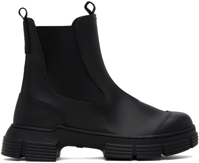 Ganni Black City Boots