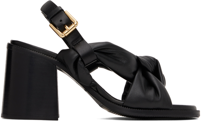 See By Chloé Black Spencer Heeled Sandals In 999 Black