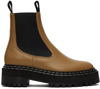 PROENZA SCHOULER TAN PLATFORM CHELSEA BOOTS